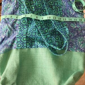 Shoulder Bag About 16W X 16L Blue And Green